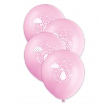 Baby Shower Balloons - Elephant x6 (pink)